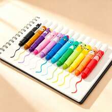 (6/12pcs) Cute Giant Rotating Crayons, Washable, Smooth And Easy To Apply, Suitable For Coloring, Drawing, DIY Crafts, Art Projects, Back To School Essential Gift - Multicolor - View 1