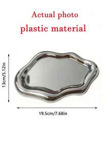 Cloud-Shaped Resin Storage Tray, White And Silver Jewelry Dish, Multi-Functional Decorative Tray, Suitable For Vanity, Desk, Wedding And Festival, Also Suitable For Desserts, Home And Kitchen Decor (Note: This Product Is Made Of Pure Plastic) - Multicolor - View 11