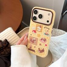 Casing Ponsel GUCADI Tema Anak Anjing Cokelat, Kompatibel dengan Apple 18 Pro dan 17 Pro, Dilengkapi Stiker Lucu, Terbuat dari Bahan Lembut, Permukaan Mengkilap, Desain Lucu dan Kreatif, Gaya Geometris dan Kartun, Bentuk Menggemaskan, Desain Unik, Terinspirasi oleh - Mangga kuning - View 2