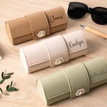 Hộp đựng kính da thuần chay nam châm cá nhân hóa, quà tặng cho nữ, quà tặng phù dâu, hộp đựng kính thời trang du lịch, quay lại trường học - Nhiều màu 3 - Xem 7