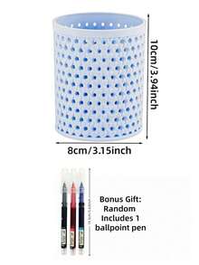 1 Set Multifunctional Storage Box + Pen Holder, Suitable For Students And Office Use, Desktop Organizer Storage Box, Applicable To Office Desktop Accessories, Desktop Organizer, Pencil Case, Stationery Supplies - Sets - View 9