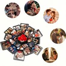 1 Set Of 19-Piece Hexagonal Explosion Handmade Photo Album Box, Surprise Birthday Gift Box - Hexagonal Gift Box - View 8