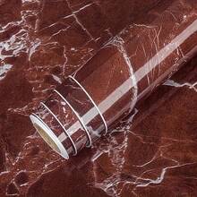 Deep Cherry Red Marble Pattern Self-Adhesive Wallpaper, Elegant Cherry Red Marble Texture, Peel And Stick, Easy Installation, Suitable For Bathroom Countertops, Vanity Tops And Other Surfaces. Waterproof, Durable, Removable Without Leaving Residue, Stain-Resistant And Easy To Clean, Creating A Luxurious Decorative Effect - Deep Cherry Red Marble Pattern - View 11