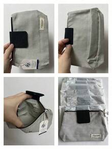 Light Grey Portable Zipper Cosmetic Pouch Large Capacity Travel Makeup Storage Bag Toiletry Organizer For Skincare Accessories Daily Trip Gift L'Occitane Makeup Bag - White + Black - View 5