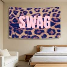 1pc Leopard Print Cool Tapestry, Home Decor, Polyester Fabric, Suitable For Party, Daily Home, Photography Backdrop, Indoor/Outdoor, Room, Yard, Garden, Living Room, Kitchen, Bed Head Decor - Multicolor - View 1