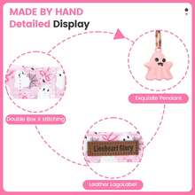 Lionheart Glory Halloween Dog Collar Pink Ghost Design Soft Adjustable Collar Suitable For Female/Male Puppies - Pink - View 4