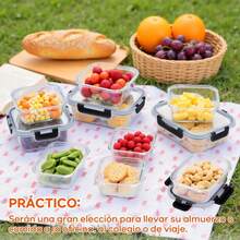 Contenedores de Vidrio Hermético con Tapas, Conjunto de 10piezas - Ver 7