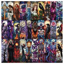 30pcs Gothic Style Window Flower Bookmarks, Creative Bookmarks Suitable For Library Cards, Marking Cards, Decorative Cards, Message Cards, Paper Multi-Functional Reading Cards, Back To School Supplies, Birthday Holiday Gifts, Party Gifts - 30pcs - View 10