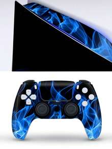 Bộ 6 miếng dán cho máy chơi game P5 phiên bản ổ đĩa quang, họa tiết ngọn lửa xanh băng, chống bụi và chống mài mòn, bán chạy xuyên biên giới - Xem 4