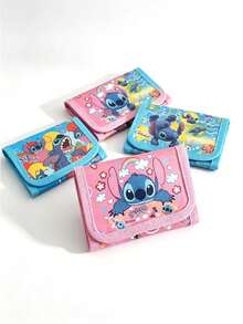 Monopoly 4pcs Cartoon Anime Theme Stitch Coin Purse, Anime Character Stitch & Angel Pattern Gift Bag, Card Holder Wallet, Holiday Small Gift, Coin Pouch - Multicolor - View 1