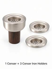 Latest Popular Incense Burner: Elegant Bay Style Design, Suitable For Agarwood And Incense, Complements Your Personal Style And Home Decor. Perfect For Daily Use, Weddings Or Gatherings With Friends And Guests, Ideal For Reception Areas And Hospitality. It's Also An Exquisite Gift-Especially When Paired With Premium Incense-Suitable For Brides, Special Occasions And Party Favors. - Silver Incense Burner With Wood Grain Base - View 11