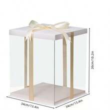 1pc Exquisite Transparent Packaging Box, Surprise Gift Box, Bouquet Gift Box, Reusable, Suitable For Display And Gift Packaging, Applicable For Birthday, Graduation, Anniversary, Christmas And Other Occasions (Ribbon Not Included) - Multicolor - View 35