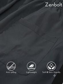 Zenbolt Men's Street Style Sweatpants, Elastic Waist With Adjustable Drawstring, Side Contrast Stripe Detail & Front Slant Pockets Loose Fit Jogger - Dark Grey - View 7