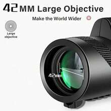 80x100 HD Monocular Telescope With Tripod & Phone Clip, Portable Binoculars For Long Range, Hunting And Camping - Multicolor - View 4