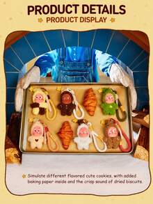 Pop Mart Labubu Star People Delicious Moment Series - Liontin Boneka Kue Kering yang Baru Dipanggang (1 Kotak Buta Acak) - MultiWarna - View 3