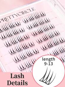 WANPIN 20-Row Reusable Glue-Free Eyelash Book, Segmented Cluster False Lashes For Beginners, Natural Thin Lightweight, Soft Comfortable Non-Irritating, Easy To Apply, Suitable For Daily Eye Makeup - C - View 5