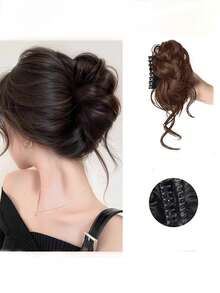 1pc Hair Clamping Clipper - For Combining Hair - Suitable For Girls - Flower Buds Style - Fluffy Wig - Multicolor - View 11