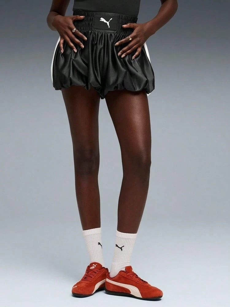 Puma Women's Colorblock Casual Versatile Daily Travel Sports Shorts - Black - View 1
