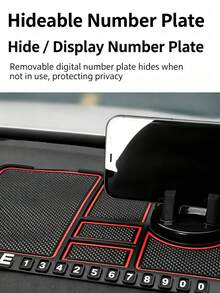 PAKRYS Multifunctional Car Anti-Slip Mat, Car Phone Holder, Non-Slip Adhesive Dashboard Phone Holder, Silicone Dashboard Car Mat - Multiple Styles - View 5