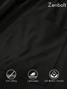 Zenbolt Men's Street Style Sweatpants, Elastic Waist With Adjustable Drawstring, Side Contrast Stripe Detail & Front Slant Pockets Loose Fit Jogger - Black - View 6