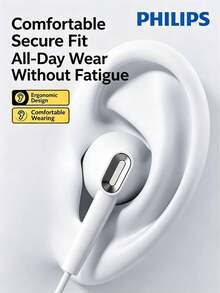 PHILIPS Headphone Berkabel Semi-In-Ear TAE1020 dengan Mikrofon, Cocok untuk Kelas Online, Pekerjaan Kantor, dan Panggilan; Kompatibel dengan Komputer, Laptop, Ponsel Apple dan Android. - View 7