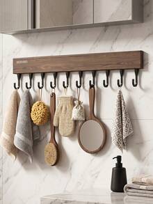 Wall Mounted Coat Hook Rack,Multi Hooks Rail, Decorative Hanging Hook For Bathroom Towel, Hat, Robe, Entryway Clothes Organizer Wall Hooks Coat Hook Rail,Towel Hook For Bathroom,Wall Mounted Robe Hook - Multicolor - View 2