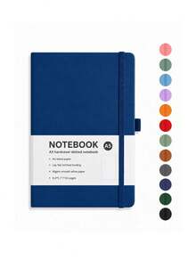 1pc A5 Hardcover Dot Grid Notebook, 192 Pages Bullet Journal, Portable Notebook With Elastic Band And Pen Holder, Suitable For Writing, Planning, Journaling, School, Office And Study Essentials - A5 - View 10