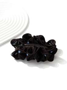 1pc Women's Fabric Polka Dot Pleated Multi-Layer Bow Banana Clip Hair Clip Hair Accessory For High Ponytail, Suitable For Daily/Date/Commute - Multicolor - View 8