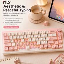 Milk Peach Switch 50 90 100Pcs Linear 5 Pin Pre-Lubed 42gf Light Actuation Force POM Material Creamy Marbly Sound For Office Gaming DIY Mechanical Keyboard Custom Build - View 6