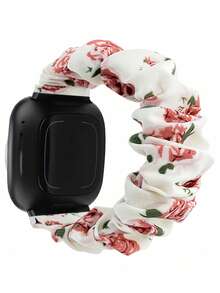 1pc Women's Elastic Scrunchie Watch Band For Versa 3/Versa 4/Sense 2, Soft Stretchy Replacement Strap, Printed Scrunchie Band, Suitable For Spring, Summer, Autumn, Winter, Fashionable And Easy To Wear, Perfect For Work, Date, Party, Sports - Mouldless - View 29