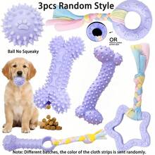 3pcs/6pcs Soft & Durable Teething Toys For Teddy Dog Puppies, TPR Material Durable Rope Knot Dog Toys, Suitable For Small & Medium Dogs, Relieve Boredom & Clean Teeth, Interactive Pet Supplies - Multicolor - View 16