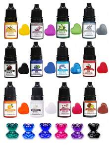 1 Bottle 12 Colors 5ml Epoxy Resin Pigment Transparent UV Epoxy Resin Dye Liquid DIY Jewelry Making Accessories Candle Dye - UV Color Pigment - View 9