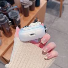 1pc Apple Bluetooth Earphone Case Protective Cover 5 Protective Shell Cute Cat Paw Bow Design Pro Earphone Case Boyfriend Girlfriend Gift - White Polka Dot Bow - View 5