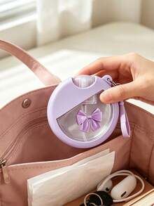 Bow Decor 25ml Portable Card Spray Bottle,Leak‑Proof Refillable Mini Pocket Sprayer For Perfume,Cosmetics,Alcohol Hand Sanitizer,Travel Daily Use - Multicolor - View 1