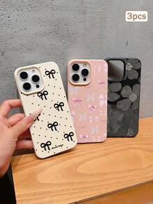 3件裝彩色印花元素 TPU 防震全包覆手機殼 精準保護套 適用於 Apple 11/12/13/14/15/16/17 Pro Max - 彩色 - 查看 2