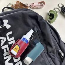 Asthma Inhaler Keychain, Casual Style Cough Bottle Protective Case, Portable, Available In Black, Blue, Pink, Grey, Suitable For Outdoor Use - View 9