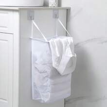 Mesh Hanging Laundry Basket, Washable Portable Toilet Clothes & Laundry Storage Bag, 3D Hanging Bag - Multicolor - View 2