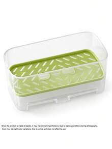 1pc Clear Kitchen Sink Caddy Organizer With Removable Drain Tray, Countertop Sponge & Dish Brush Holder, Dish Soap Storage Rack, Compact Easy-Clean Sink Organizer For Kitchen & Bathroom - Multicolor - View 11