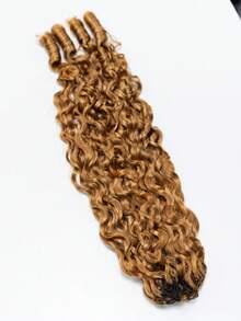 OQ Hair Chestnut Brown Color Unfelt Wig 16-24 Inch Feather Hair Extensions Burmese Curly Human Hair Seamless & Natural Blend Suitable For Women No Chemical Processing High-Quality Bulk Human Hair For Daily Use And Beginners - S30 - View 9
