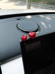 Mini 3D Cherry Car Ornament, Creative Car Decor Accessory - Cherry - View 1