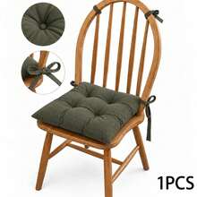 6 Pcs Comfortable Indoor & Outdoor Seat Pads For Kitchen, Dining, Garden, Balcony & Patio Chairs In Turkey - Olive Green - View 2