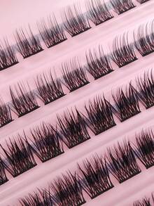 120 Pcs Lash Clusters Includes Glue And Tweezers DIY Eyelash Extensions Natural Lashes D Curl Individual Lashes Eyelash Clusters Extensions Wispy Lash DIY At Home Lash Tech Supplies - Black - View 6