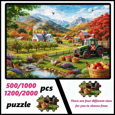500pcs/1000pcs/1200pcs/2000pcs New Adult Jigsaw Puzzle Large Puzzle Gift Family Interaction, Puzzle DIY Home Decor, Wall Decor Puzzle, Designed For Birthday, Valentine's Day, Mother's Day, Thanksgiving, Easter, Halloween, Christmas, High-Quality Family Fun Puzzle, Gift, Highly Favored By Puzzle Enthusiasts