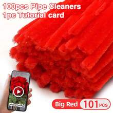 101 Pcs DIY Chenille Stem Set + Video Tutorial– 31 Colors Encrypted Chenille Stems, 30cm Fuzzy Pipe Cleaners – Suitable For Valentine's Day, Party Decoration, Christmas Decor And More– High Quality – Adult Crafts And Commercial Use - Monochrome - View 15