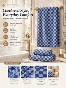 2/4pcs Towel Bath Set | Soft & Skin-Friendly, Absorbent, Lightweight & Lint-Free, Can Be Used As Small Blanket, Hair Drying, Hand Towel, Face Cloth, Bathroom Decor, Travel, Christmas Gift - Multicolor - View 3