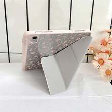 蕾絲粉色小碎花 Y 型支架保護平板保護套，附筆槽，相容 iPad 第 10 代 Smart Case/11(A16 2025)/相容 Galaxy S9/S7/S10+/相容 /相容 - 彩色 - 查看 4