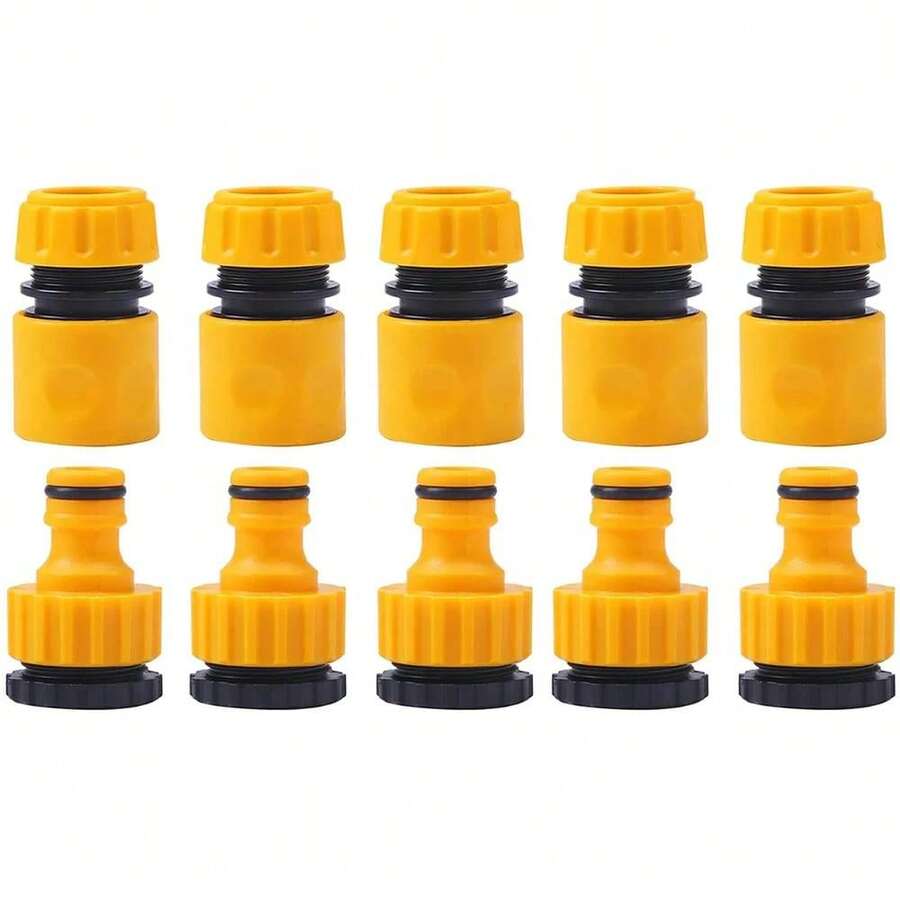 10pcs Hose Faucet Quick Connector 3/4 & 1/2 Inch Graden Hose Water Tap Threaded Connector Faucet Adapter For Garden Irrigation - A - View 1