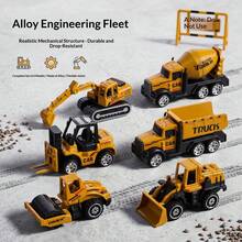 Simulation Alloy Toy Car Set 6pcs Sports Car Models + Road Signs, Sliding Toy Cars Gift Box For Boys - Multicolor - View 2