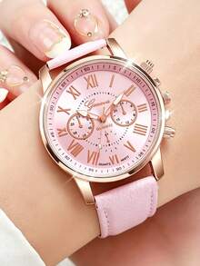 3pcs Women'S Fashion Business Sports Quartz Watch Set, Comfortable Strap, Stylish Classic Watch Suitable For Daily And Special Occasions - Multicolor - View 4