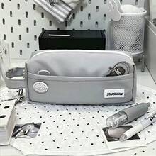 1pc Minimalist Polka Dot Mousse Pencil Case, Storage Bag, Large Capacity Multi-Functional Multi-Layer Pencil Case Student Stationery Storage Bag, Student Home Classroom Office Multi-Functional Universal Storage Neutral Pen Ballpoint Pen Writing Pen Pencil Eraser Ruler Multi-Stationery Storage Box Set, Holiday Stationery Gift - A - View 7